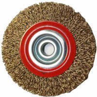 300x30 Mm Crimped Brass Circular Wire Brush Rotary Abrasive Deburring Wheel Circular Twist Stainless Steel Angle Grinder